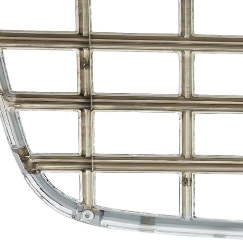 KARPAL Front Bumper Grille Chrome Shell W/Silver Insert Plastic Compatible with 2005-2010 Chrysler 300 Replacement 4805928AC CH1200276 in Kuwait