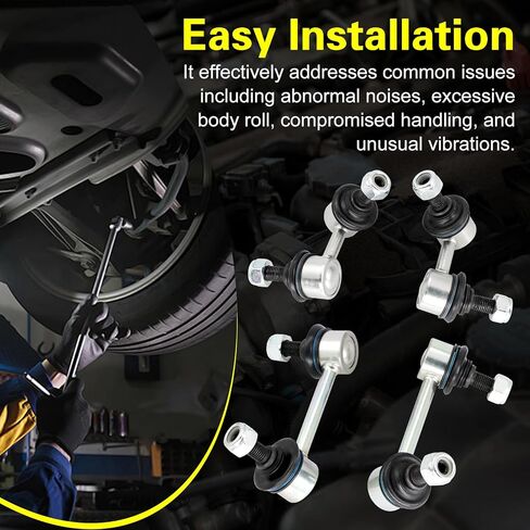4Pcs Front ＆ Rear Sway Bar Links Kit Stabilizer Bar Links Kit, Compatible with 2002 2003 2004 2005 2006 Honda CR-V, Replace# K90454, K90455, K80369, K80370 in Saudi Arabia