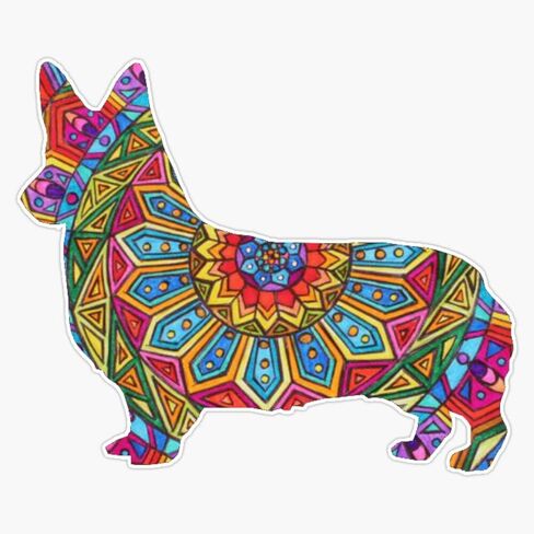 MAGNET Corgi Vinyl Waterproof Magnetic Sticker Vinyl Waterproof Magnet Decal Car 5" in Kuwait