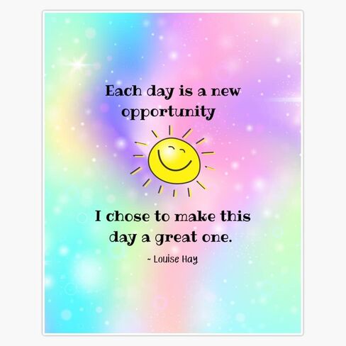 اقتباس MAGNET Louise Hay، التأكيد اليومي، ملصق مغناطيسي من الفينيل لقانون الافتراض مقاس 5 بوصات in Kuwait