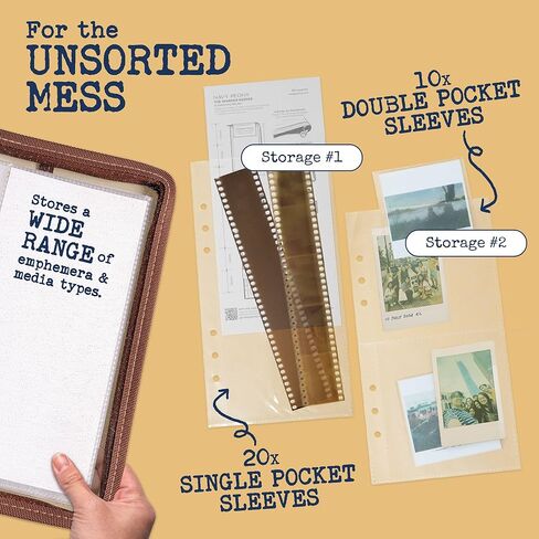 Navy Peony Wander Keeper Slim Stationery Binder (Al-Mukhā Mocha) - True A5 Slim Sleeves, Curated Travel Colors, Portable Zipper Organizer - for Stickers, Photo Cards in Kuwait