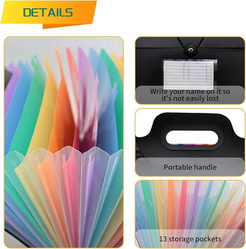 2 Pack School Memory Box, K-12 School Years Keepsake Memory Book Photo Album & Artwork Storage, Scrapbook Organizer for Preschool to 12th Grade, 13 Pockets for Photos & Files (Black & Transparent) in Saudi Arabia