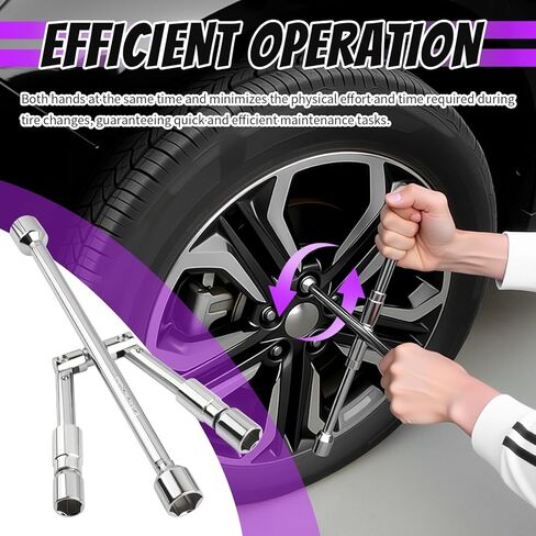 Foldable Car Lug Nut Removal Tool with (17/19/21/23mm),Cross 4 Way Lug Wrench for Quick & Labor-Saving Tire Lugs Nut Dismantle & Fasten,Universal Lugs Nuts Wrench for Cars,SUVs in Saudi Arabia