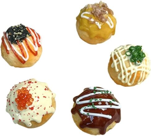 Simulation Food Key Chain Bag Pendant Unique Charms PVC Keychain Cute Car Keychains Takoyaki Pendant (Style C) in Kuwait