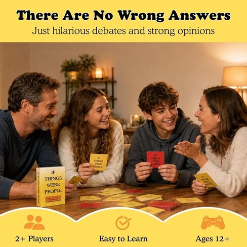 If Things were People – Funny Card Game for Family Game Night, Teens & Adults | Hilarious Debate Party Game for Families, Friends, Date Night & Parties | Easy to Learn | 2+ Players in Saudi Arabia