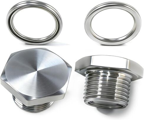 Rear Differential Drain Plug (Stainless Steel) for Toyota 4Runner FJ Cruiser Matrix Pickup Trucks Previa Starlet Tacoma Tundra and Minivans Compatible with Models 470 RX300/330/350/350L (2-Pack) in Saudi Arabia