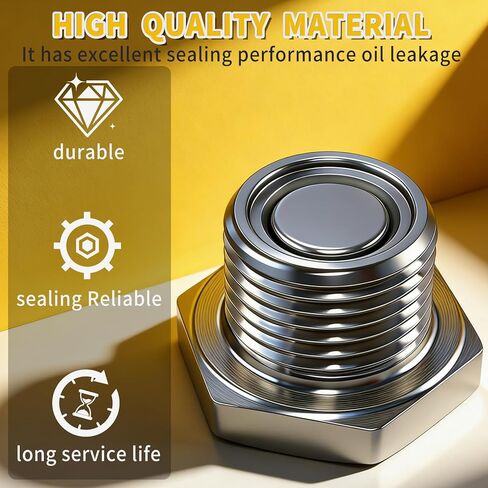 Rear Differential Drain Plug (Stainless Steel) for Toyota 4Runner FJ Cruiser Matrix Pickup Trucks Previa Starlet Tacoma Tundra and Minivans Compatible with Models 470 RX300/330/350/350L (2-Pack) in Saudi Arabia