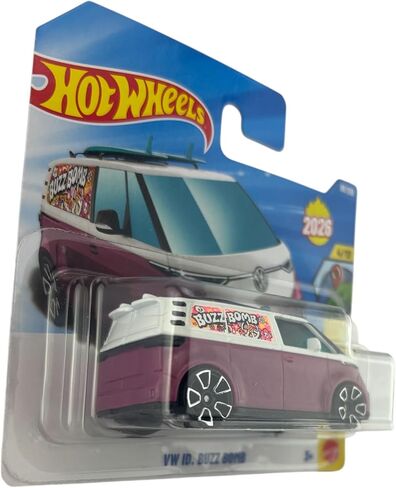Hot Wheels VW ID. Buzz Bomb Van [White & Purple] HW Euro 4/10, 86/250, New for 2026! 1:64 Scale Diecast Toy Vehicle in Kuwait