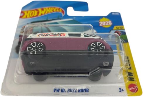 Hot Wheels VW ID. Buzz Bomb Van [White & Purple] HW Euro 4/10, 86/250, New for 2026! 1:64 Scale Diecast Toy Vehicle in Kuwait