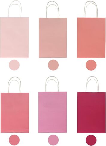 6pcs gift bags (pink), Doouble 8" paper bags in Kuwait