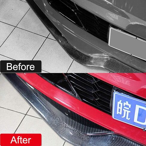 L2R for Chevrolet Corvette C7 (2014-2018) Front Bumper Corner Guard Proteror Cover Trim Carbon Fiber Style ABS Car Exterior Accessories 2 PCS in Saudi Arabia