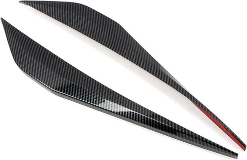 L2R for Chevrolet Corvette C7 (2014-2018) Front Bumper Corner Guard Proteror Cover Trim Carbon Fiber Style ABS Car Exterior Accessories 2 PCS in Saudi Arabia