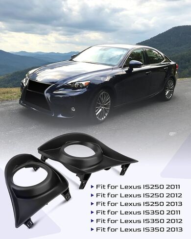 Fog Light Bezel Front Bumper Trim Cover Frame Left and Right Fit for Lexus IS250 IS350 2011 2012 2013, Replaces 81482-53020, 1 Pair in Saudi Arabia