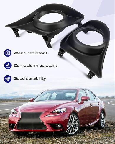 Fog Light Bezel Front Bumper Trim Cover Frame Left and Right Fit for Lexus IS250 IS350 2011 2012 2013, Replaces 81482-53020, 1 Pair in Saudi Arabia