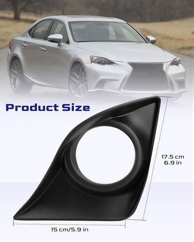 Fog Light Bezel Front Bumper Trim Cover Frame Left and Right Fit for Lexus IS250 IS350 2011 2012 2013, Replaces 81482-53020, 1 Pair in Saudi Arabia