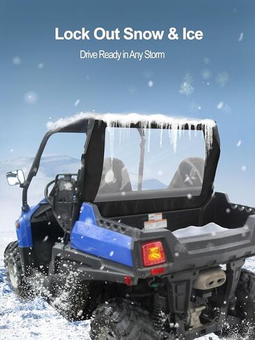 ZIDIYORUO UTV Rear Soft PVC Windshield Fits Hisun/Bennche/Massimo 250 Models | Durable 600D Oxford & Adjustable Anti-Slip Straps | Easily Install, Clear Rear Visibility, Block Dirt, Mud, Rain & Scree in Kuwait