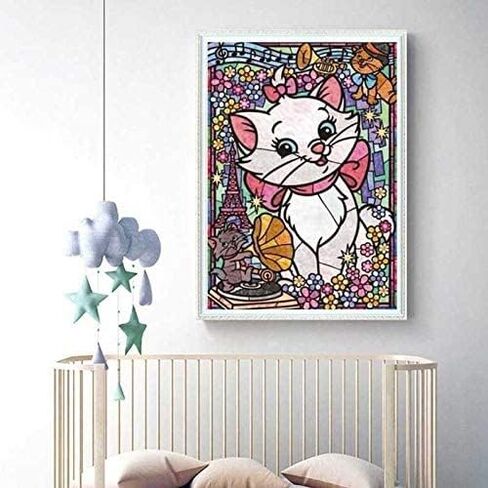 Better Selection DIY 5D Diamond Art Kit for Adult, The Aristocats Cat Zootopia Full Drill Embroidery Cross Stitch Picture Supplies Arts Craft for Home Wall Decor Paint 11.8x15.7 inches in Saudi Arabia