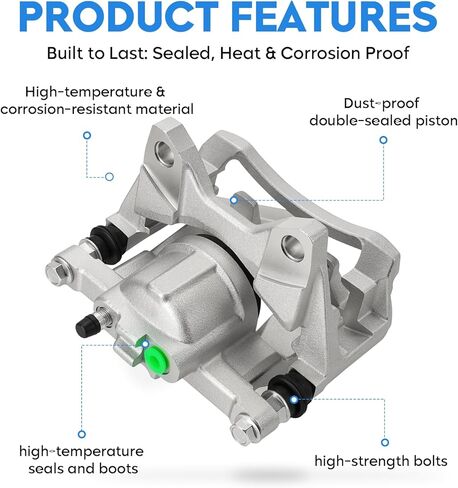 Rear Brake Calipers Set for Jeep Wrangler 2007-2017, Liberty 2008-2012, Wrangler JK 2018, for Dodge Nitro 2007-2011, Rear Driver & Passenger Side, Replace #18-B5046 18-B5047, 2PCS w/Bracket in Saudi Arabia