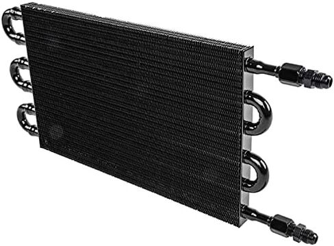 JEGS High Performance Transmission Cooler | 22,000 GVW | 7-1/2 x 16-1/8 x 3/4 Inches | Includes (2) -6 AN Union Fittings And (4) Nylon Pull Ties in Kuwait