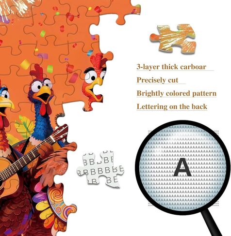 Puzzles for Adults 1000 Pieces Puzzles， Festive Turkey Band with Guitars， Jigsaw Puzzle， Colorful Family Puzzle Decoration Challenging Puzzles (27.56x19.7 Inch) in Saudi Arabia