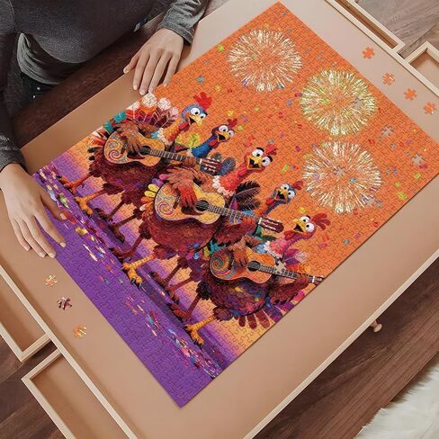 Puzzles for Adults 1000 Pieces Puzzles， Festive Turkey Band with Guitars， Jigsaw Puzzle， Colorful Family Puzzle Decoration Challenging Puzzles (27.56x19.7 Inch) in Saudi Arabia
