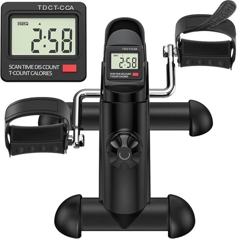Under Desk Bike Pedal Exerciser - TABEKE Mini Exercise Bike for Arm/Leg Exercise, Portable Pedal Exerciser for Seniors with LCD Display in Saudi Arabia