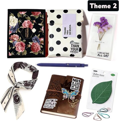 Blind Date with a Book for Book Lovers Gifts Box-10 Types of Books with Leather Retro Notebook,Luxury Bookmark,Scarf,Tags,Pens etc...Random Chosen Book with Goodies Perfect for Mother’s Day,Women in Saudi Arabia