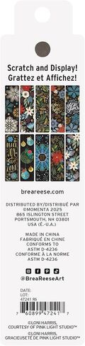Brea Reese Scratch Art Bookmarks Kit - Snowflakes, 10 Holiday Designs, Dual-Tip Stylus, Metallic Winter DIY Toy Craft Set, Handmade Gift Idea for Adults in Saudi Arabia