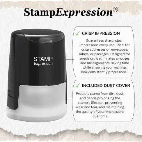 stampexpression - Paw Print Dog Lover Custom Return Address Stamp - Self Inking. Personalized Rubber Stamp with Lines of Text (A-76314) in Kuwait