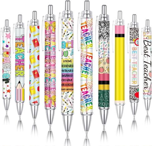 10 Pcs Highland Cow Pens Set, Cute Print Ballpoint Pen Black Ink Kawaii Writting Stationary for School Home Decor Office Supplies Women Desk Accessories Coworker Teacher Gifts in Kuwait