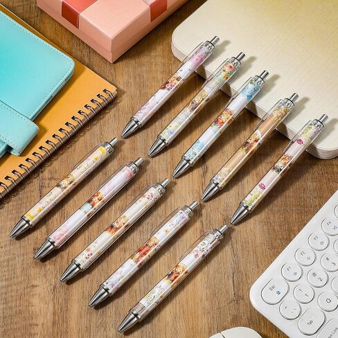 10 Pcs Highland Cow Pens Set, Cute Print Ballpoint Pen Black Ink Kawaii Writting Stationary for School Home Decor Office Supplies Women Desk Accessories Coworker Teacher Gifts in Kuwait