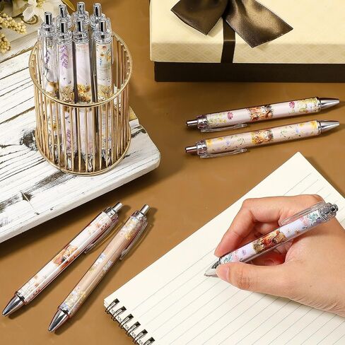10 Pcs Highland Cow Pens Set, Cute Print Ballpoint Pen Black Ink Kawaii Writting Stationary for School Home Decor Office Supplies Women Desk Accessories Coworker Teacher Gifts in Kuwait