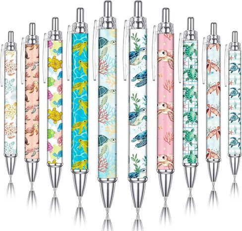 10 Pcs Highland Cow Pens Set, Cute Print Ballpoint Pen Black Ink Kawaii Writting Stationary for School Home Decor Office Supplies Women Desk Accessories Coworker Teacher Gifts in Kuwait