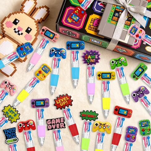 24 Pcs Video Game Multicolor Pen in One Cartoon Cute Fun 4-in-1 Cute Pens Bulk for Fun Gifts in Kuwait