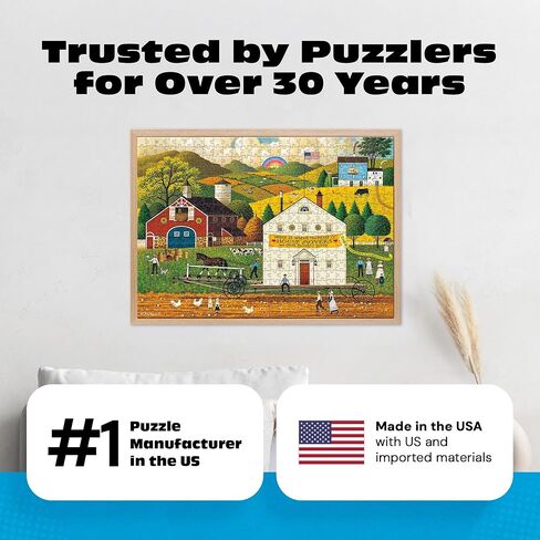 Buffalo Games – 500 Piece Charles Wysocki House Movers Jigsaw Puzzle Colorful Puzzle for Adults – Precision-Cut Pieces, Beautiful Artwork, and Hours of Relaxing Fun in Kuwait