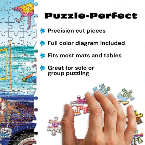 Buffalo Games – Aimee Stewart Beach Vacation 1000-Piece Jigsaw Puzzle for Adults, Silver Select Premium Puzzle with Foil Accents in Kuwait