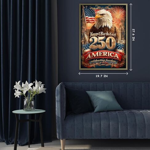 250th Anniversary USA Puzzles for Adults 1000 Pieces, United State Jigsaw Puzzles Features American Flag Eagle Statue of Liberty, Patriotic Freedom Eagle Jigsaw Puzzle in Saudi Arabia
