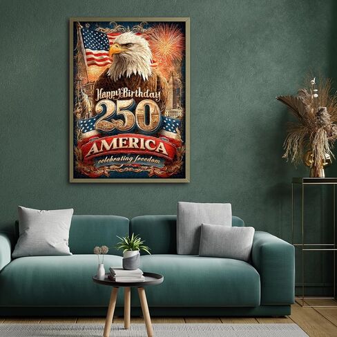250th Anniversary USA Puzzles for Adults 1000 Pieces, United State Jigsaw Puzzles Features American Flag Eagle Statue of Liberty, Patriotic Freedom Eagle Jigsaw Puzzle in Saudi Arabia
