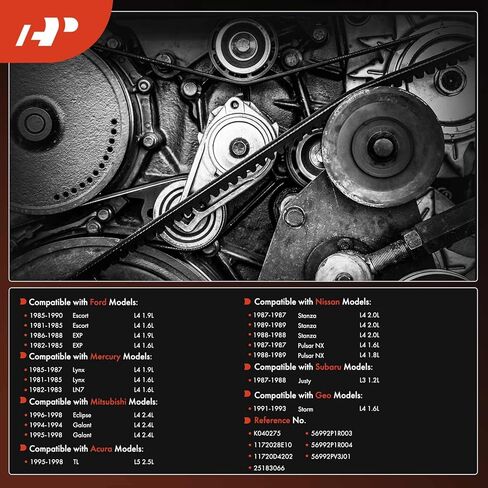 A-Premium Serpentine Belt 27.65 Inch For Ford, Nissan, Acura, Geo, Mercury, Mitsubishi & Subaru Models - Escort, EXP, Pulsar NX, Stanza, LN7, Lynx, TL, Eclipse, Galant, Storm, Justy in Kuwait