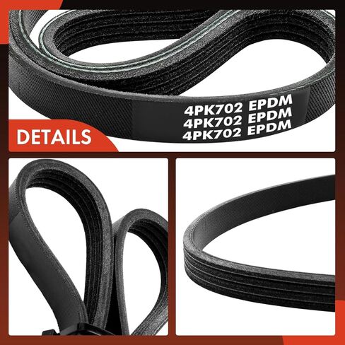 A-Premium Serpentine Belt 27.65 Inch For Ford, Nissan, Acura, Geo, Mercury, Mitsubishi & Subaru Models - Escort, EXP, Pulsar NX, Stanza, LN7, Lynx, TL, Eclipse, Galant, Storm, Justy in Kuwait