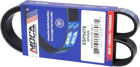 MOCA 6PK925 Serpentine Belt Fit for Toyota 2009 & 2011-2019 Corolla, 2009-2014 Matrix, for Pontiac 2009-2010 Vibe 1.8L in Kuwait
