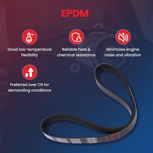 MOCA 6PK925 Serpentine Belt Fit for Toyota 2009 & 2011-2019 Corolla, 2009-2014 Matrix, for Pontiac 2009-2010 Vibe 1.8L in Kuwait