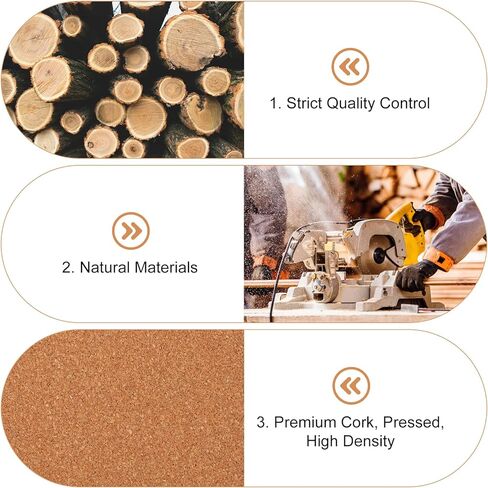 100pcs Cork Coasters, 9cm / 3.54 inch Self-Adhesive Round Cork Board Circle Sheets Backing Wooden Mat Pad for Coasters Small Potted DIY Crafts Furniture Home in Kuwait