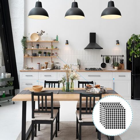 500 Pcs Black Felt Circles, Adhesive Round Felt Furniture Pads, EVA Foam Black Circle Stickers for DIY Crafts, Furniture Vases, Cabinets Decorations in Saudi Arabia