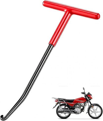 NACHEE Motorcycle Exhaust Spring Hook Tool Red T-Handle Type with Rubber Coating, Spring Puller Tool Suitable for Removal and Installation of Brake Springs in Saudi Arabia