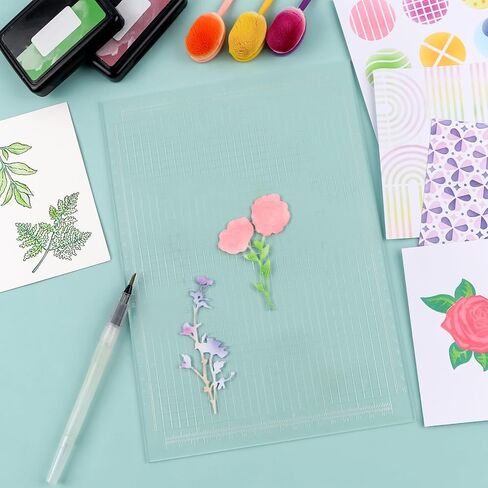A4 Clear Photopolymer Sticky Mat for Stencil Stamp; Reusable Anti-Slip Grip Mat Low Tacky Mat Stamp Mat DIY Projects Paper Card Scrapbooking Ink Blending Fixed in Kuwait