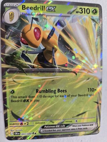 Beedrill ex 003/086 - Chaos Rising - Double Rare - Foil Single Card Pokemon in Kuwait