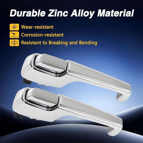 FUSCH Outside Door Handles Compatible with Chevy C10 C20 C30 K10 K20 K30 Blazer GMC C15 C25 C35 K15 K25 K35 1500 2500 3500 Pickup Jimmy 1967-1972 Chrome Left and Right Side Replace# 3927895 3927899 in Kuwait