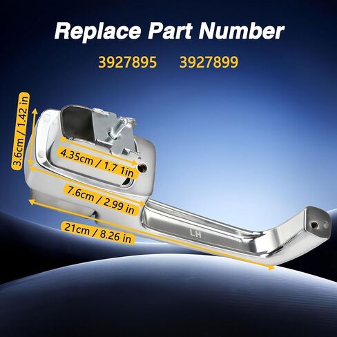 FUSCH Outside Door Handles Compatible with Chevy C10 C20 C30 K10 K20 K30 Blazer GMC C15 C25 C35 K15 K25 K35 1500 2500 3500 Pickup Jimmy 1967-1972 Chrome Left and Right Side Replace# 3927895 3927899 in Kuwait