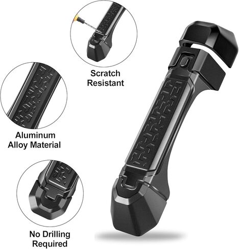Aluminum Door &Tailgate Handle Cover for Jeep Wrangler JL/JLU 2018-2025 4-Door Complete 5-Piece Set |Heavy Duty Scratch Resistant Exterior Protection Easy No-Drill Installation,for Father's Day in Kuwait